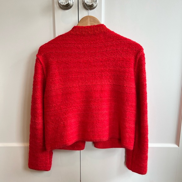 Dorothee Schumacher Texture Knit Cardigan, Size 1 (US 4), Red - Picture 13 of 13